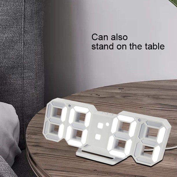 Jam Meja 3D LED Digital Clock Jam Dinding Tembok