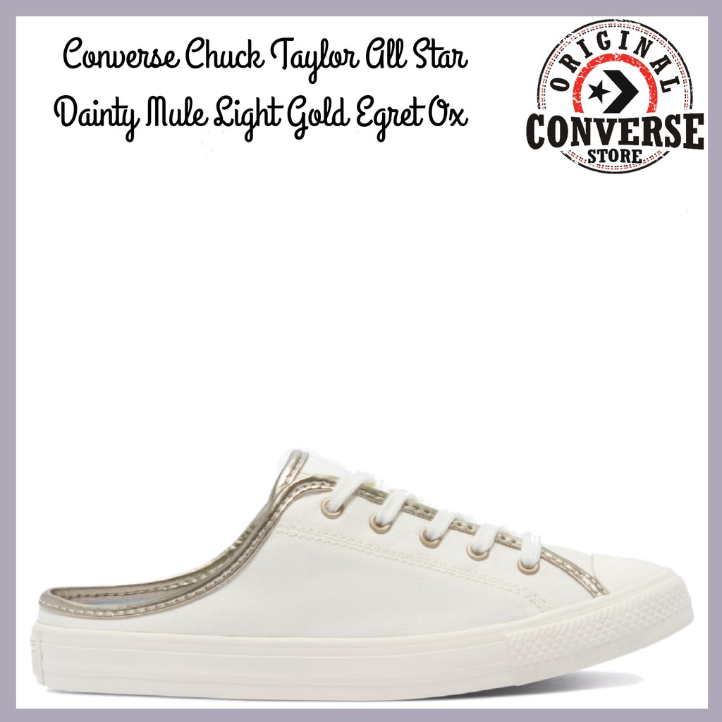 ORIGINAL CONVERSE CHUCK TAYLOR ALL STAR DAINTY MULE LIGHT GOLD EGRET Ox 570769C WOMENS