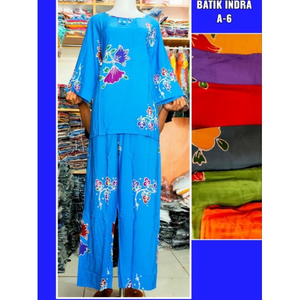 Batik Indra Dewasa Cp tangan 3/4 celana panjang, batik indra original , batik indra cetak dewasa