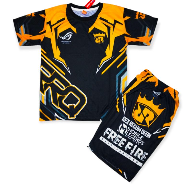 SETELAN BAJU GAMING RRQ/SETELAN BAJU ANAK FREE FIRE