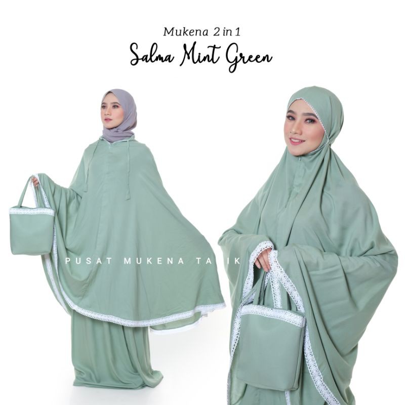 PUSAT GROSIR MUKENA COUPLE (IBU + ANAK) 2in1 BALI SALMA | NEW RAYON SHARLA AIRA TERMURAH TRAVELLING