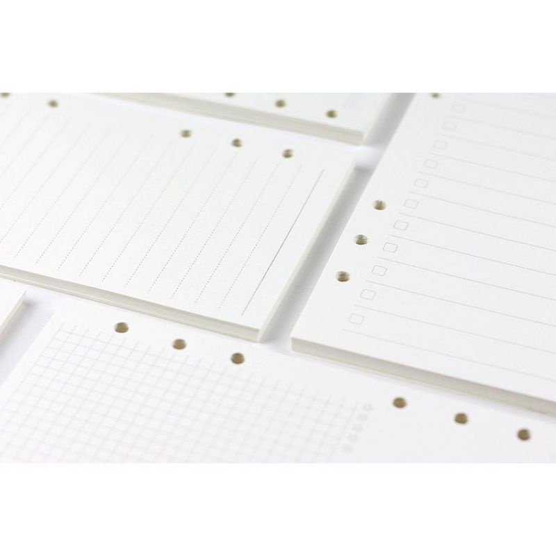 

LOOSE LEAF ISI BINDER FILE 6 RING HOLE REFILL KERTAS BINDER 6 LUBANG A5 A6 A7 LINE DOT PLAIN GRID WEEKLY PLANNER