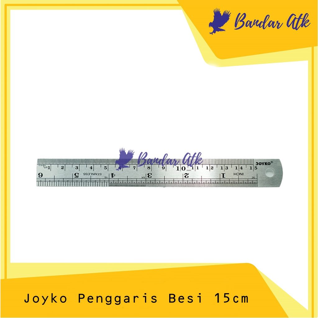 

JOYKO Penggaris Besi Stainless Steel Ruler 15 cm [1 PCS]