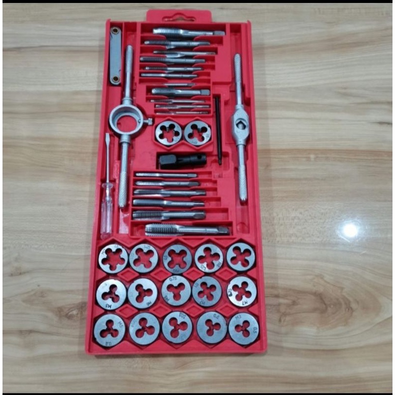 TAP DIE SET 40 PCS ALAT TAP SENAI ULIR SET 40PCS