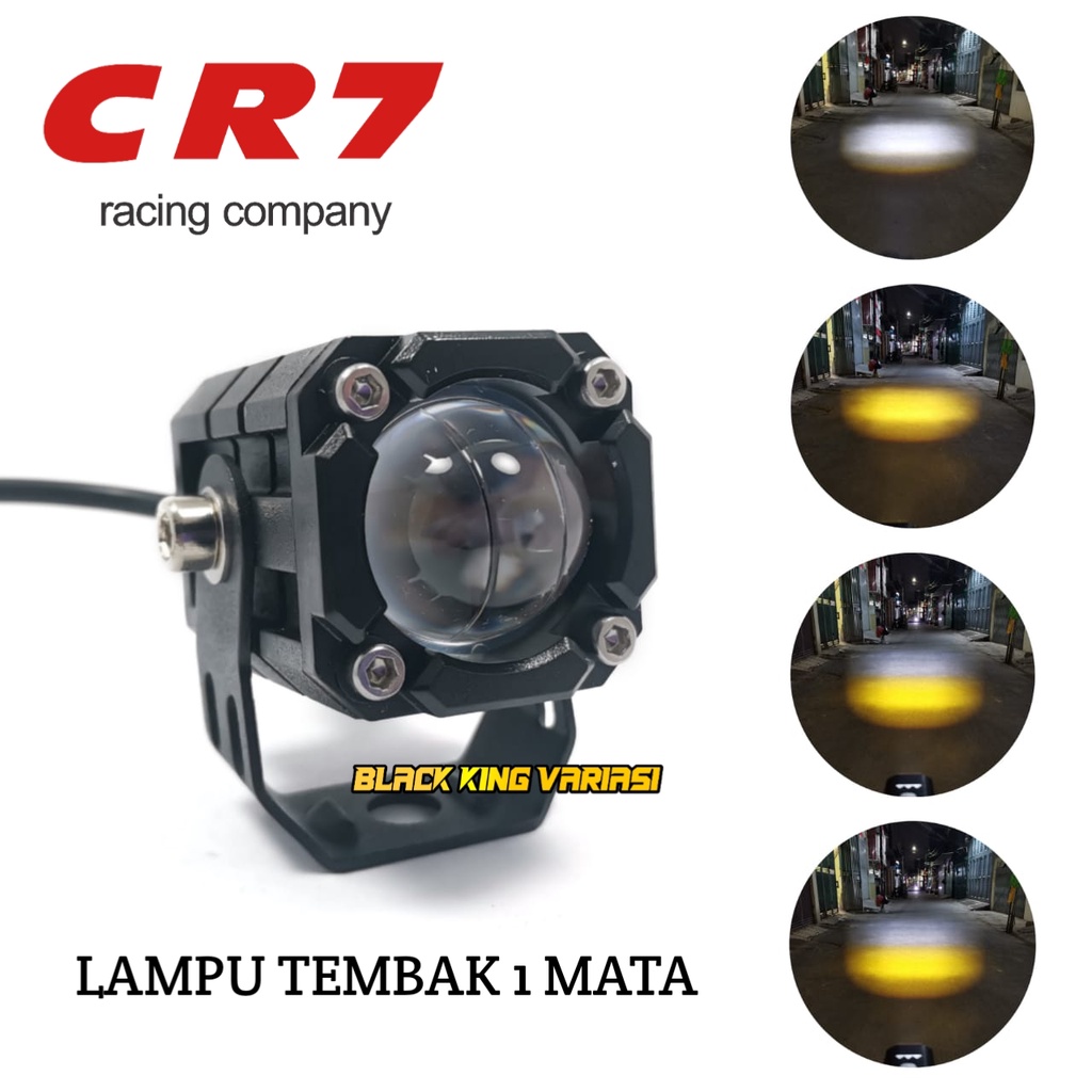 Lampu Tembak Led Foglamp SQL 1 Mata Laser Gun Putih Kuning 2 Warna Waterproof Lampu Sorot Motor SQL