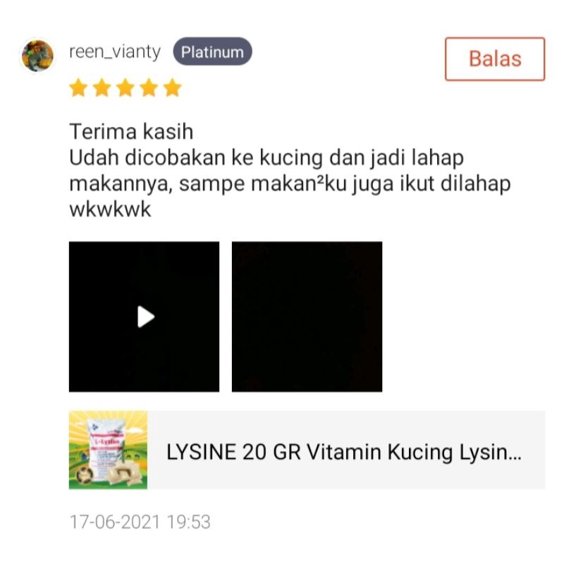 LYSINE MINI - Lysine Kucing Vitamin Gemuk Kucing Vitamin Nafsu Makan Imun Kucing