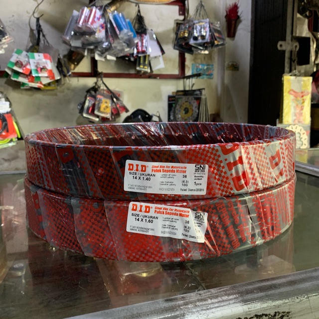 Velg did hitam ring 14 ukuran 160