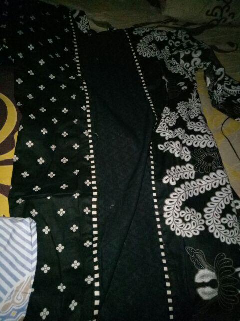 Batik Dress Motif Cemara Long Tunik Wanita Katun Modern White Embos Cewek Exclusive