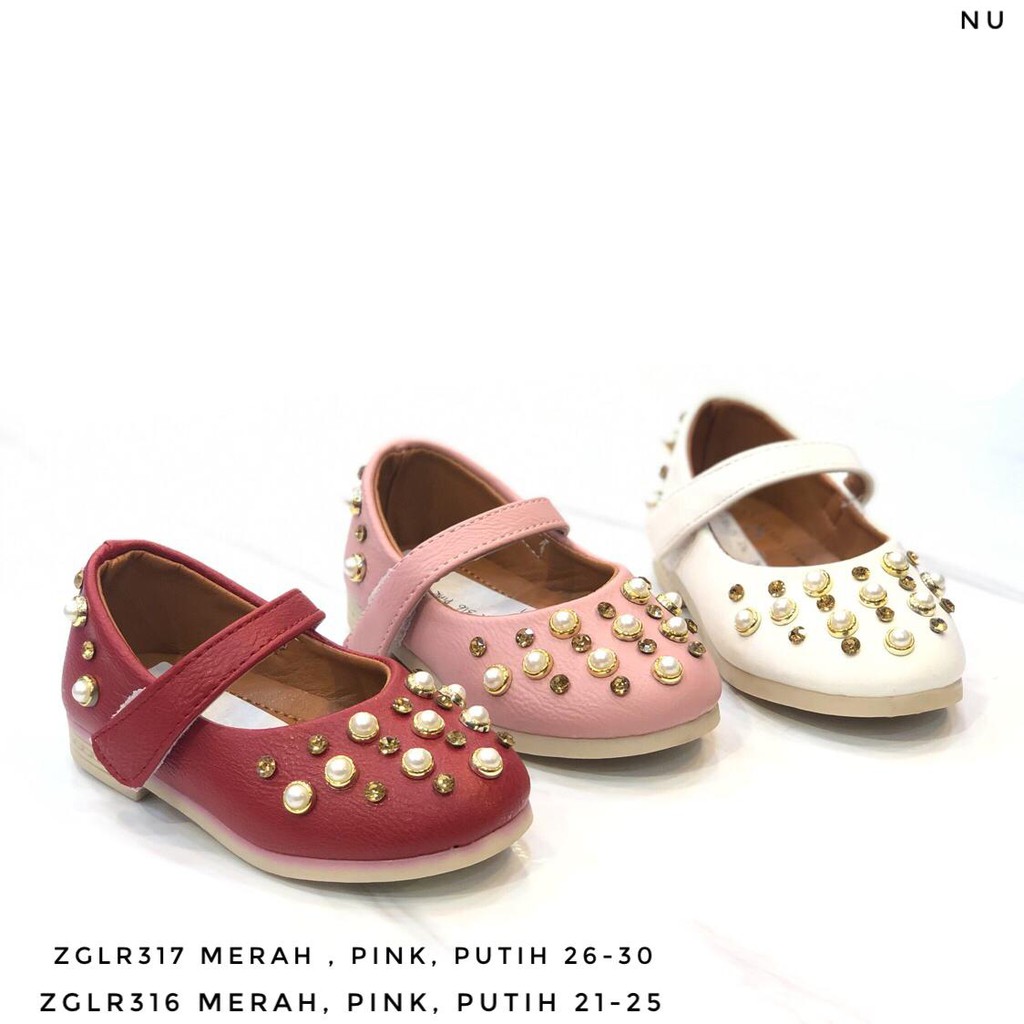 7.7  TERMURAH FLATSHOES MODEL MUTIARA ANAK PEREMPUAN 21-30 #Shopeehaul