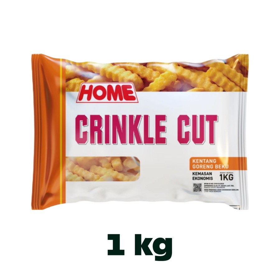 Kentang Home Crinkle Cut 1kg Frozen