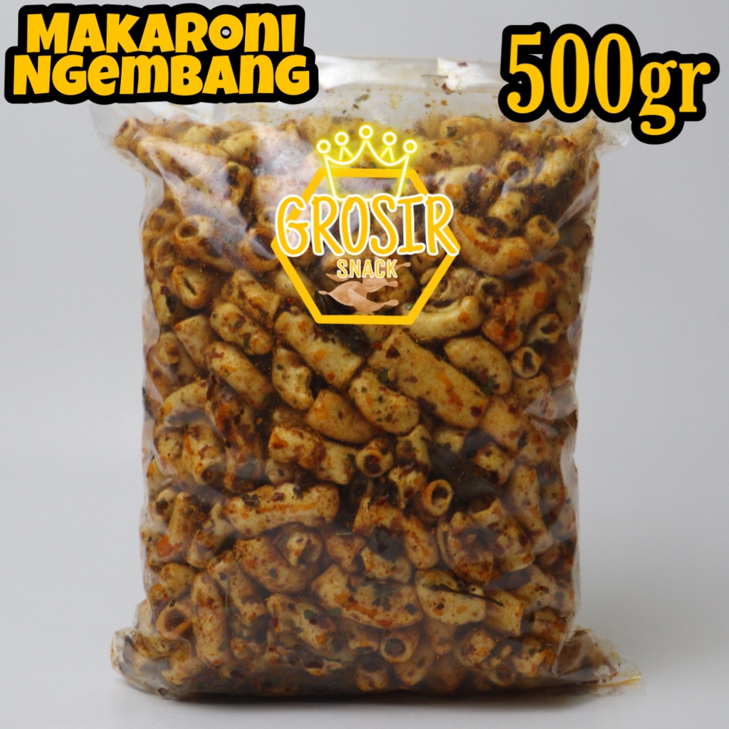 Makaroni Ngembang Renyah Kriuk 500gr+ Daun Jeruk Banyak Rasa