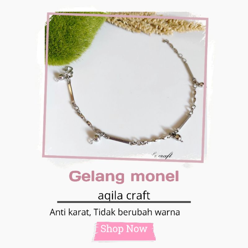 GELANG TANGAN MONEL ANTI KARAT / TIDAK BERUBAH WARNA