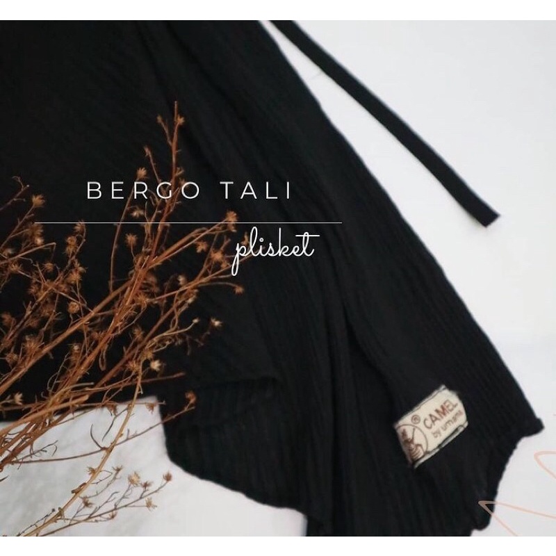 HIJAB JILBAB INSTAN BERGO PLISKET LIDI PREMIUM UMAMA CAMEL