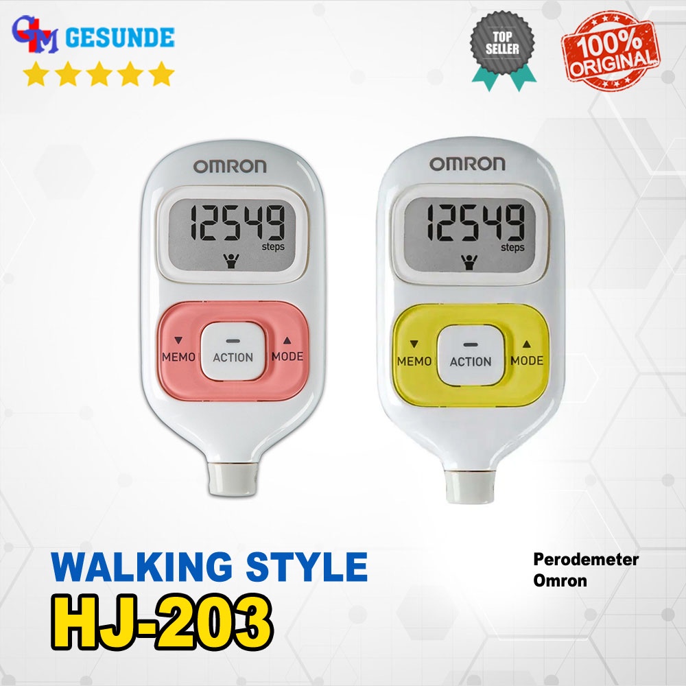 PEDOMETER Omron HJ-203 -  Alat Hitung Langkah Kaki - Pedometer Olahraga