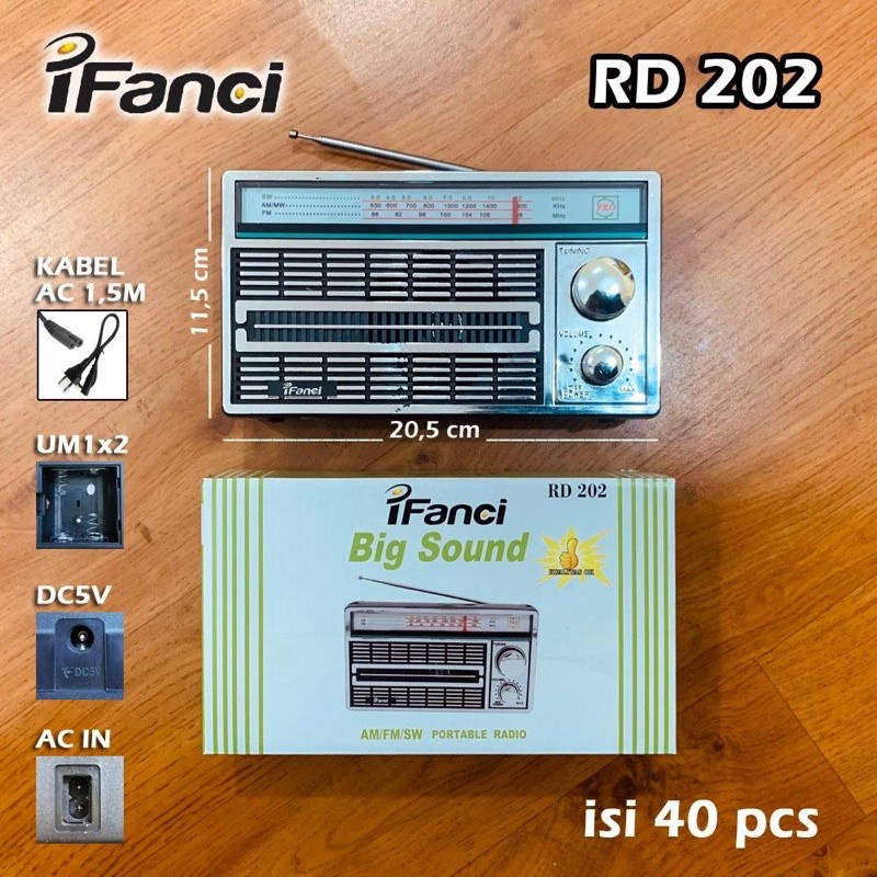 Radio-Fanci RD 202 RADIO PORTABLE FM/AM-RADIO KLASIK