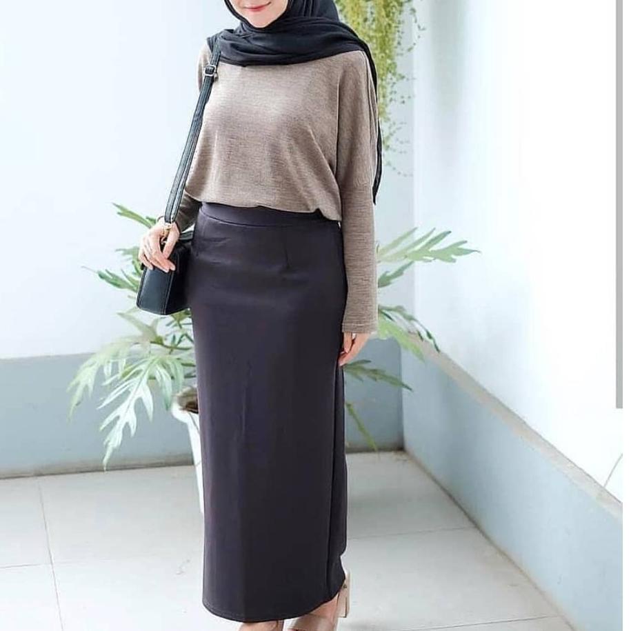 Model Baru.. Rok Span Wanita Panjang