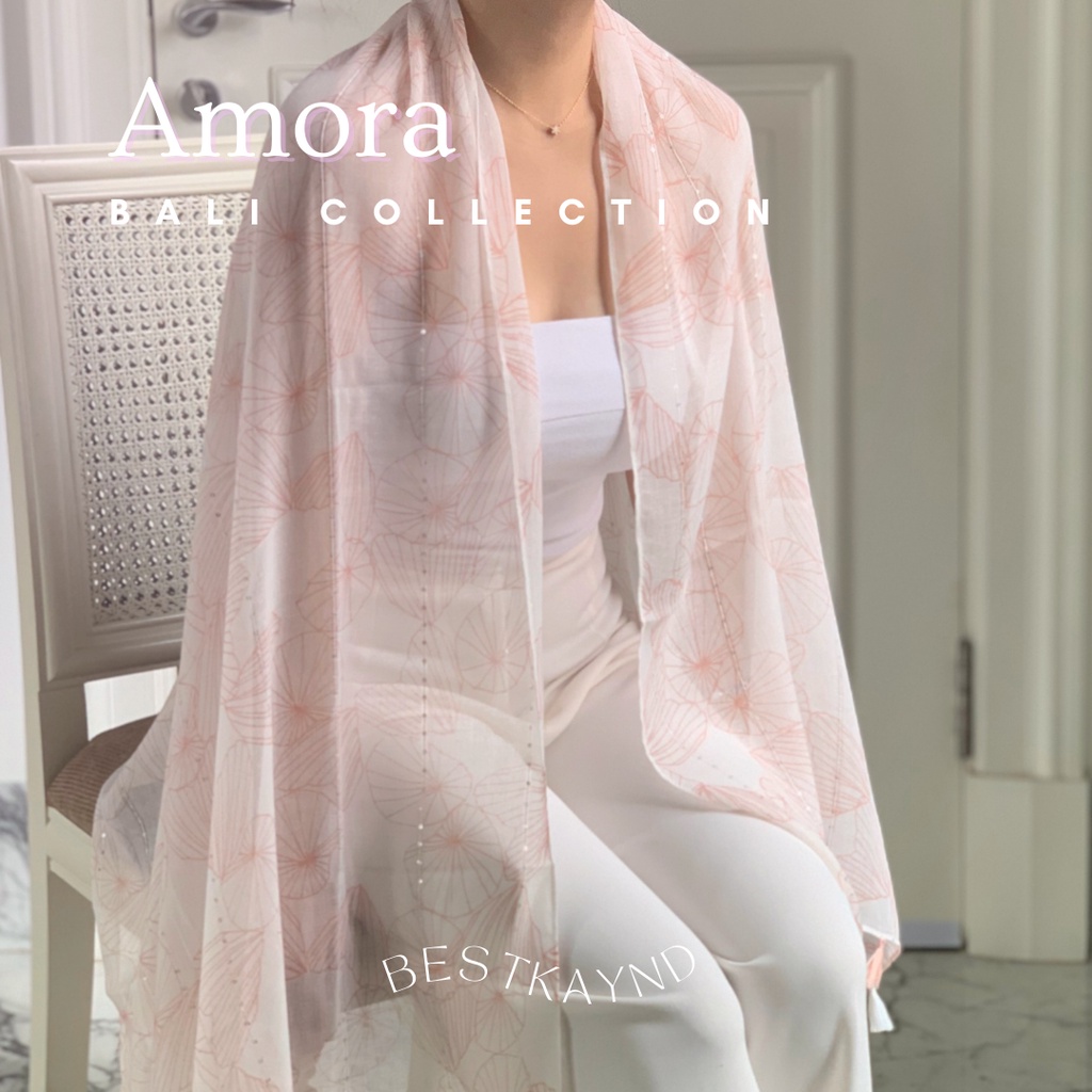 Amora Shawl - Bali Collection | The Best Kaynd |  Premium Scarf Selendang Pashmina Syal Shawl Pasmina Hijab Kain Batik