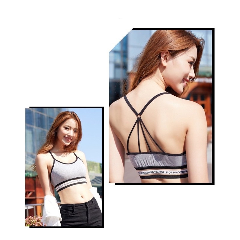 3SP | UWR17 Pakaian Dalam Sports Bra Olahraga Yoga Zumba Wanita Fashion Korea Tanpa Kawat Import