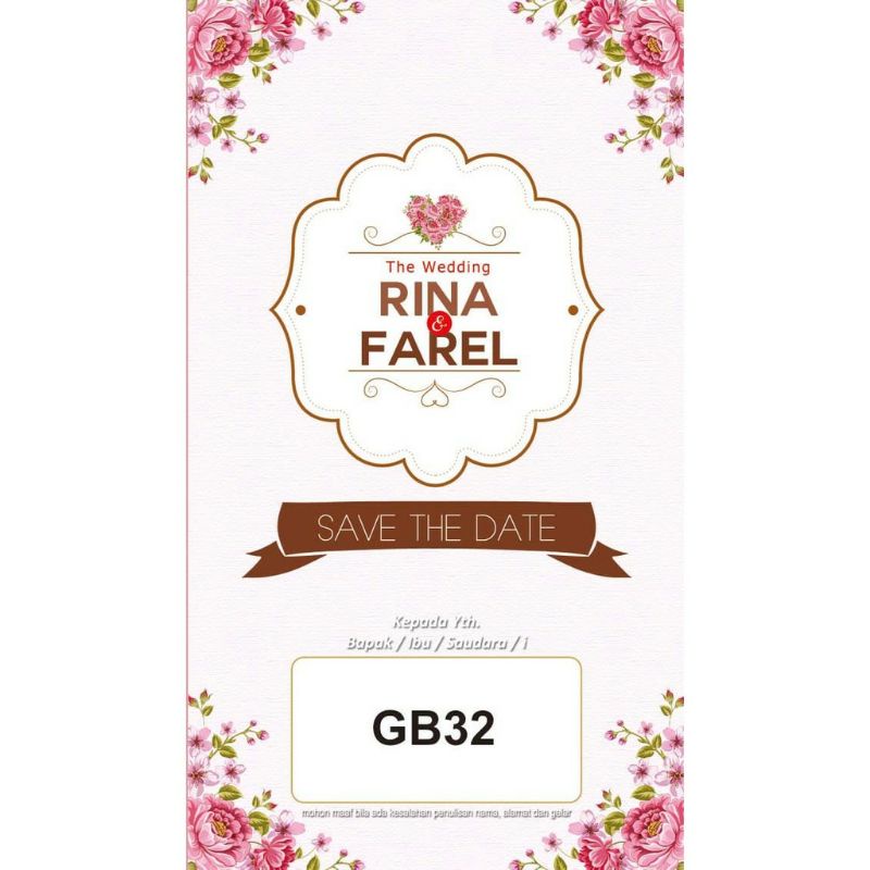 Blangko Undangan GB 32 | Blangko Undangan Murah | Undangan pernikahan Murah