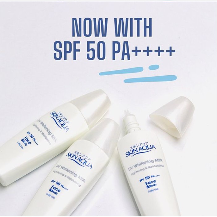 ORIGINAL Skin Aqua UV Whitening Milk SPF 50 PA++++ 40gr / Skin Aqua SunScreen / Sun Block / Sunscreen Wajah / Tabir Surya / LEDI MART