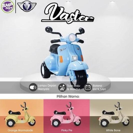 Kualitas terbaik] Motor Aki Anak Vespa Mini Vaster VOLTA 5017
