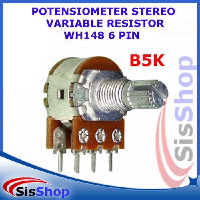 B5K 5K OHM POTENSIOMETER POTENSIO METER STEREO VARIABLE RESISTOR