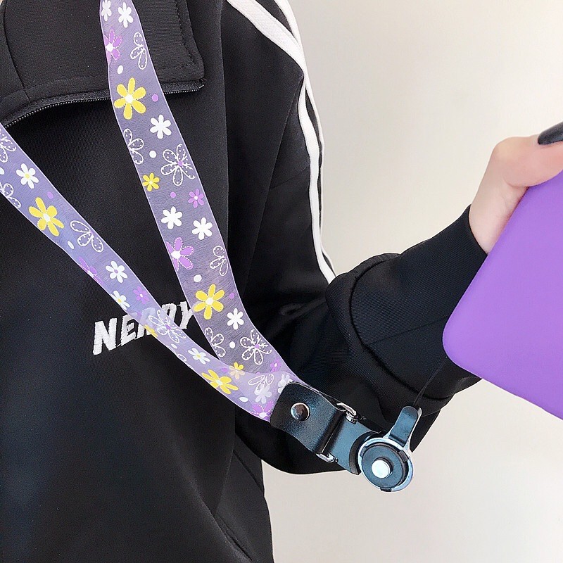 Gantungan Hp Flower Transparan Lucu Cute Lanyard Tali Hp