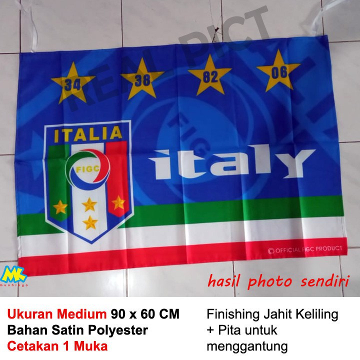 Bendera Sepak Bola England Italia Belanda ukuran Sedang