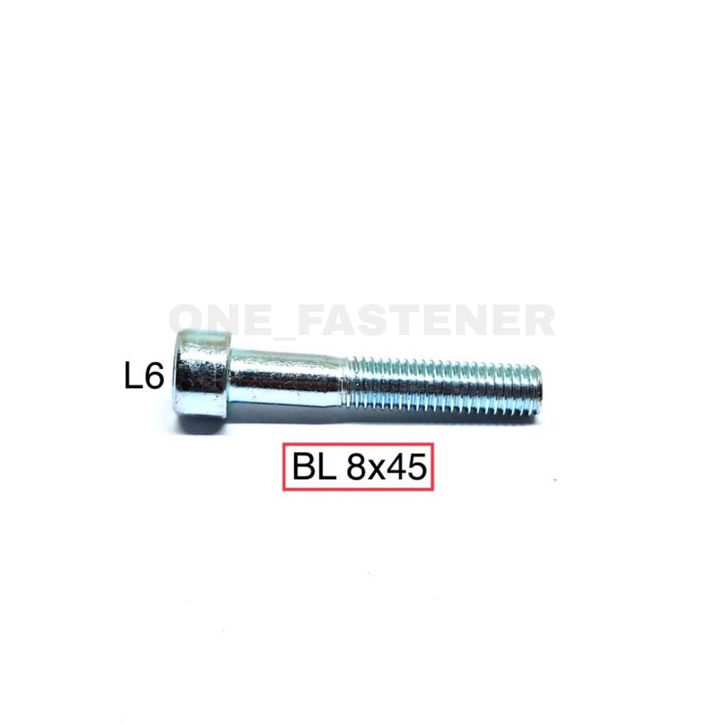 POLOS Baut L M8x45 PUTIH L6 8mm 4.5cm hex socket L Heads cap screw 12