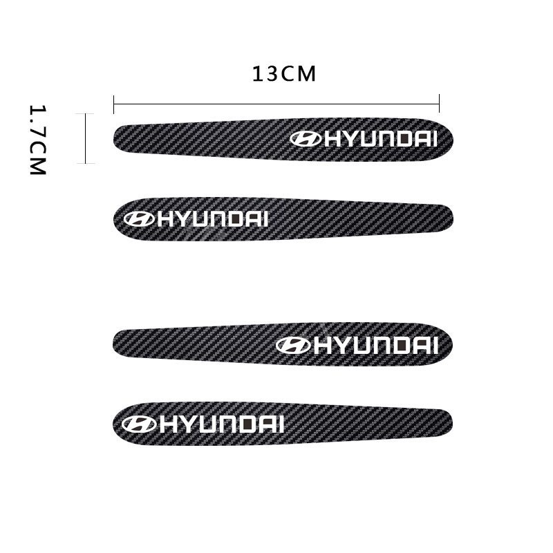 4 / 8pcs Stiker Pelindung Handle Pintu Mobil Bahan Carbon Fiber Untuk Hyundai Getz Accent Atoz i20 Trajet H1 i10 Kona Santa Fe