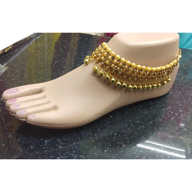 Promo gelang kaki india kerincing sepasang pearls mutiara mewah