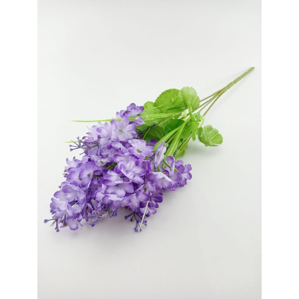 COD BUNGA LAVENDER BUNGA TANGKAI PLASTIK BUNGA ARTIFISIAL BUNGA PAJANGAN IMITASI BUNGA HIASAN BT9006-UNGU MUDA