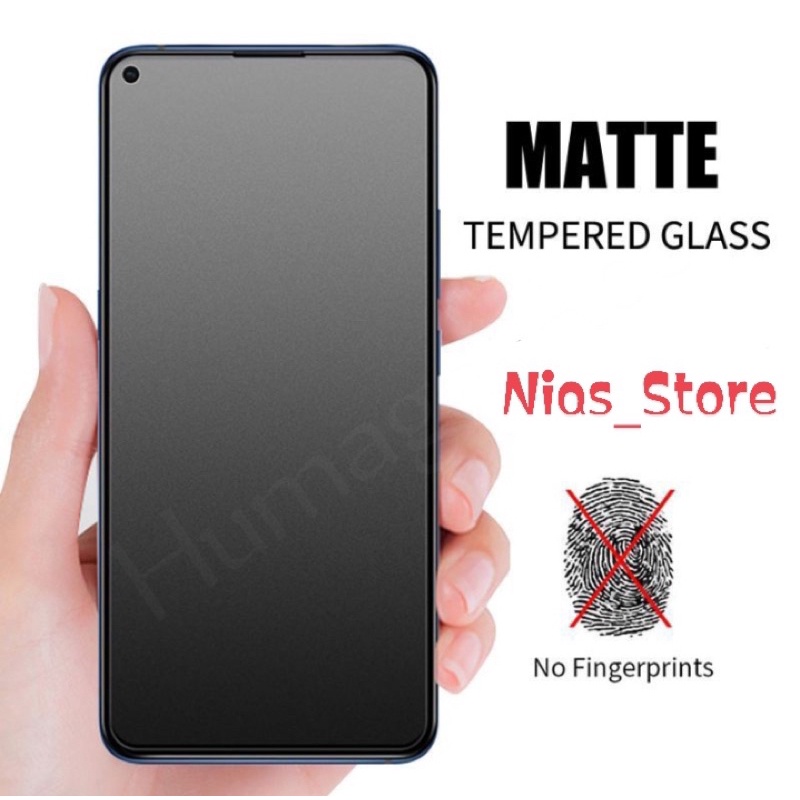 Matte Glass Full Layar Xiaomi Redmi 9 9A 9C 9T 10 10A 10C 10 Pro Tempered Glass / Anti Gores Kaca / Full Layar / Anti Minyak / Anti Glare / Screenguard