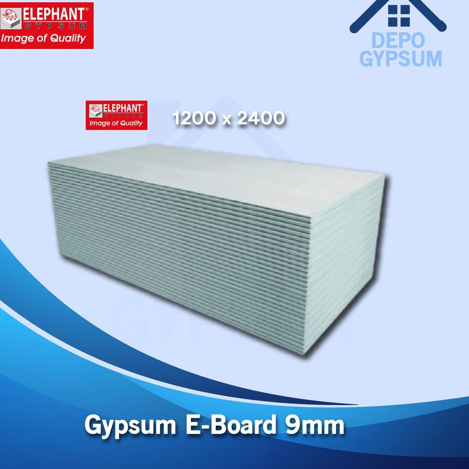 Papan Gypsum Eboard Elephant 09mm 1200x2400 |Gipsum Elephant Eboard 9 SS77 Terbatas