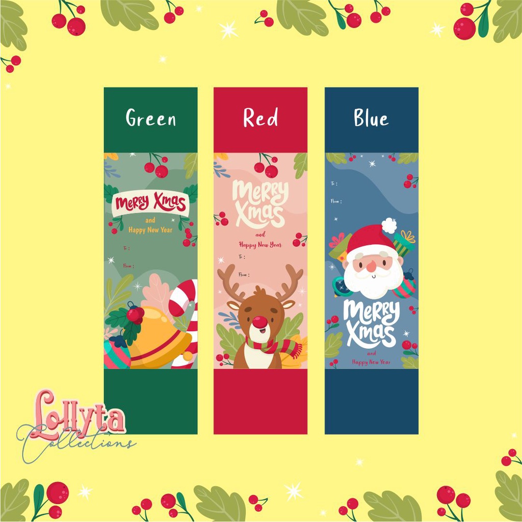 

Stiker untuk tutupan tema Natal isi 3 lbr