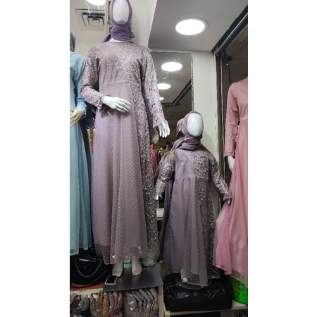 couple ibu dan anak | baju kondangan couple jumbo LD 120cm
