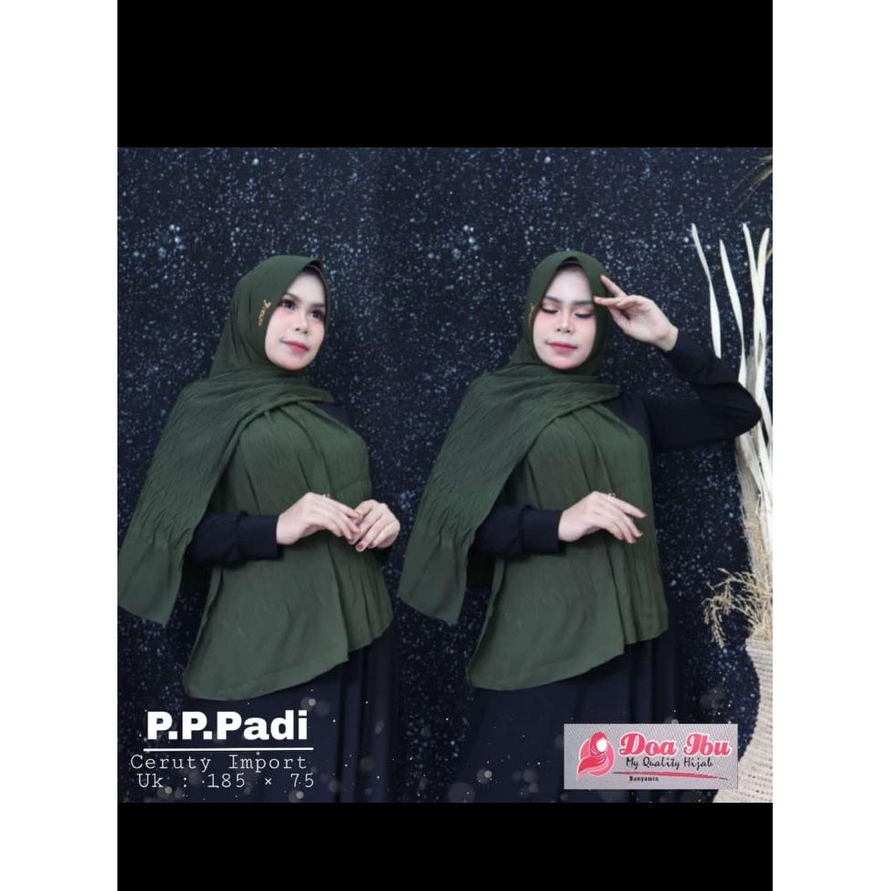 DOI Jilbab Pashmina Padi Ped 180X75