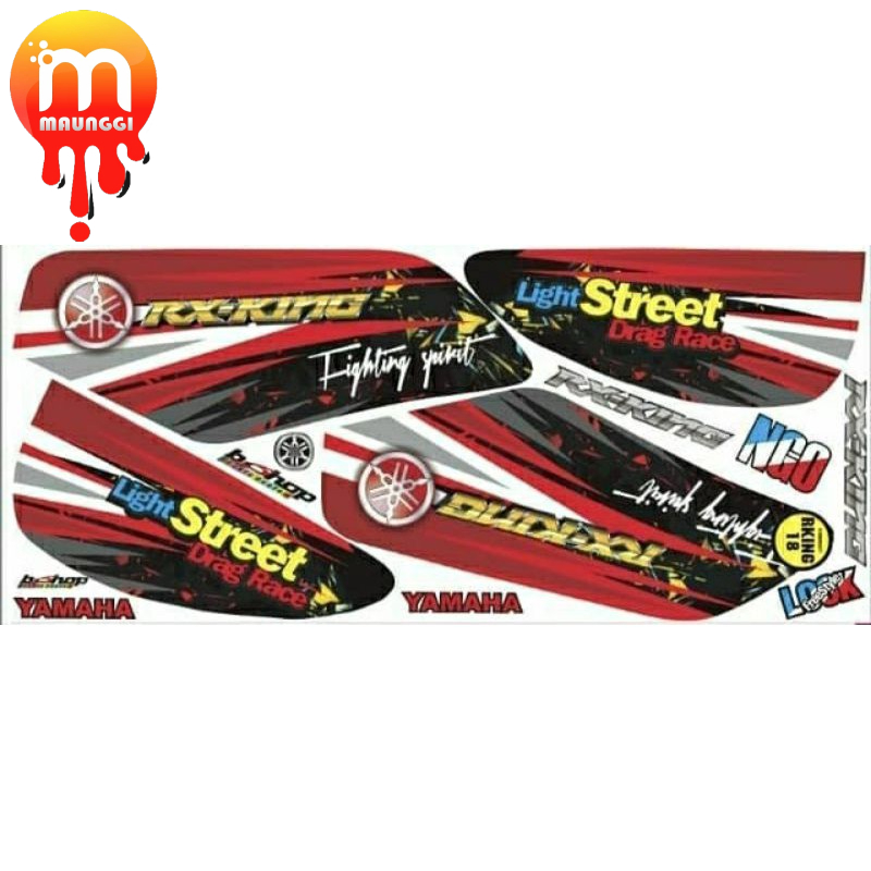 Striping rk king Sticker motor rk king variasi Sudah di lapasi anti gores