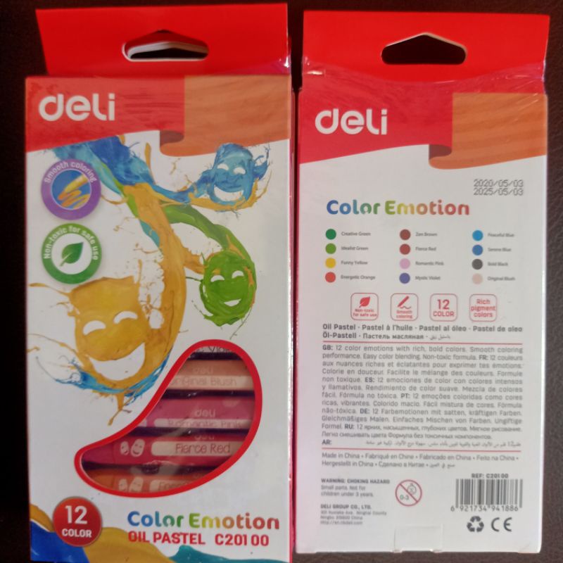 

Crayon Deli Oil pastel 12 warna C20100