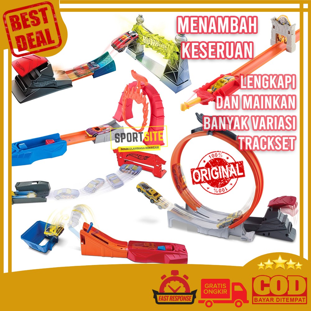 Hot Wheels Lintasan Jalanan Track Diecast Play Set HotWheels Action Stunt Drift King Flip Ripper