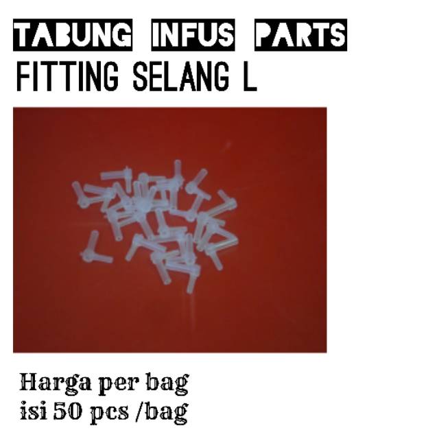 Fitting L selang infus printer untuk ciss cartridge printer (50pcs)