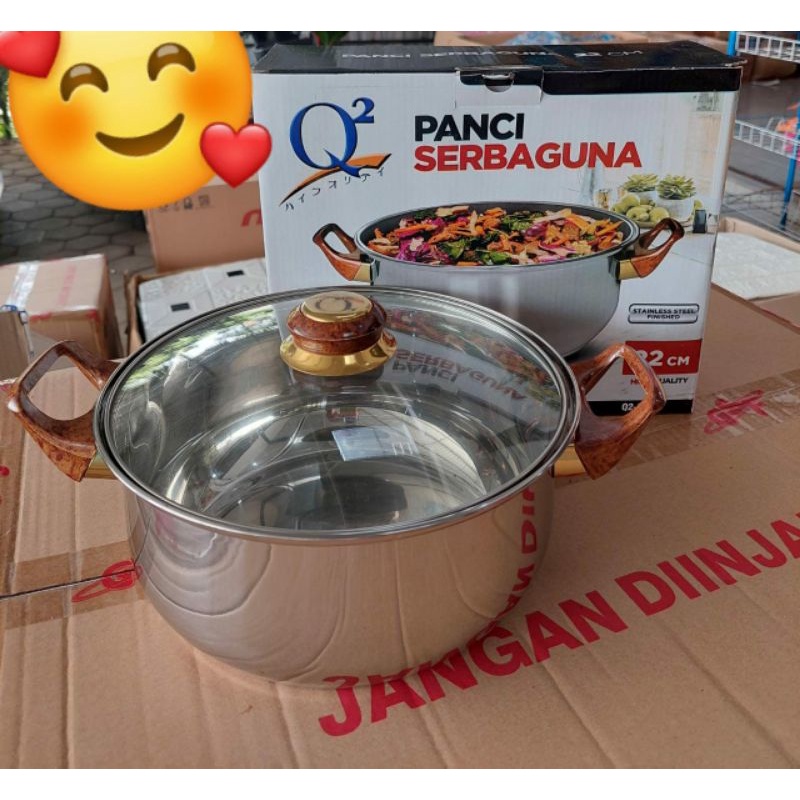 Panci kuah serbaguna Q2 cm stainless stell