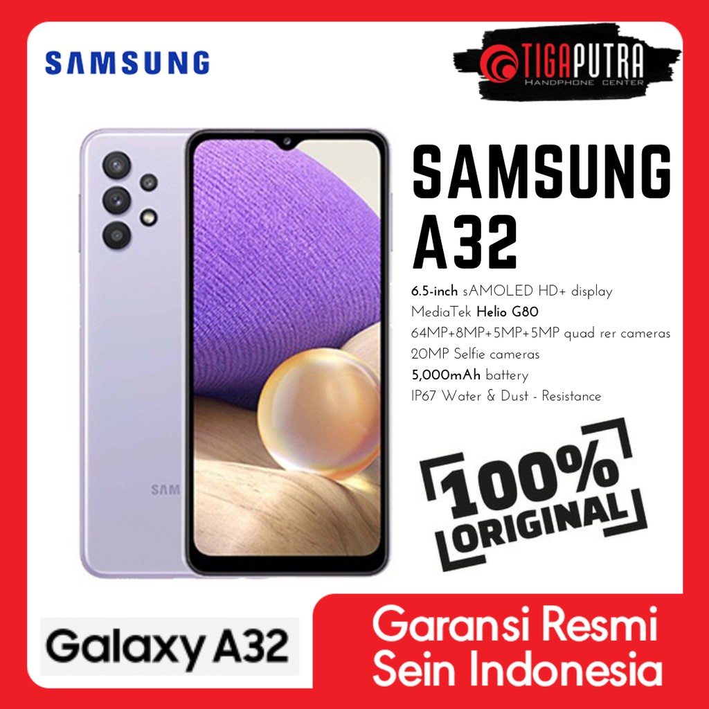 Samsung Galaxy A32(Ram 6/8GB, Rom 128GB) Garansi Resmi Samsung Indonesia