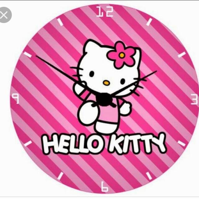 

Jam Custom hello kitty (grtis tulis nama ada kata-kata)