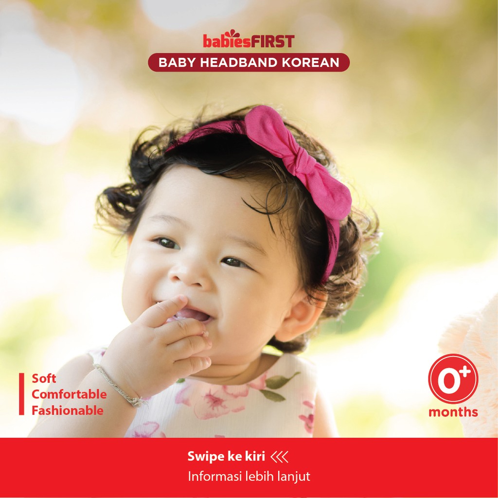 Jual [ISI 3] BabiesFirst Headband Korean Motif Headband bandana bayi