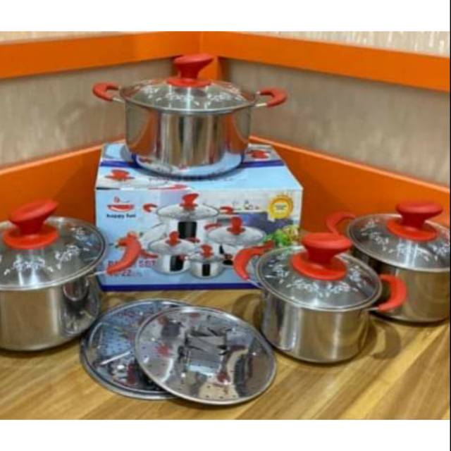 Panci set bahenol stainless steel
