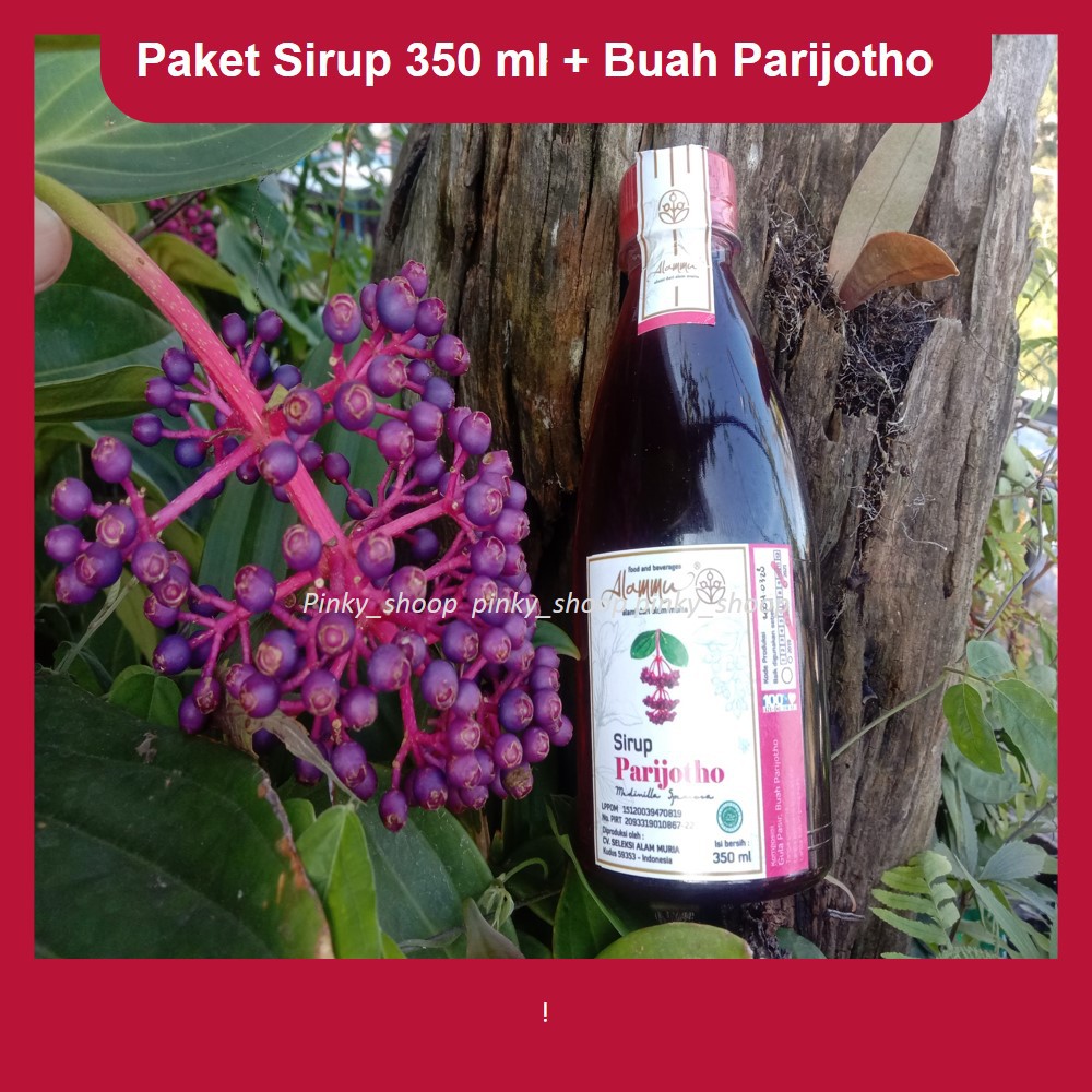 

Paket murah sirup parijoto 350ml plus buah parijoto khas kudus (Khusus Pengiriman Pulau Jawa)