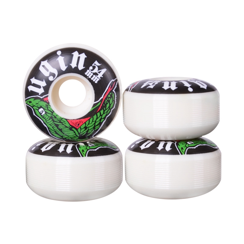 4pcs Roda skateboard 100A Ugin Bahan PU Ukuran 54x32