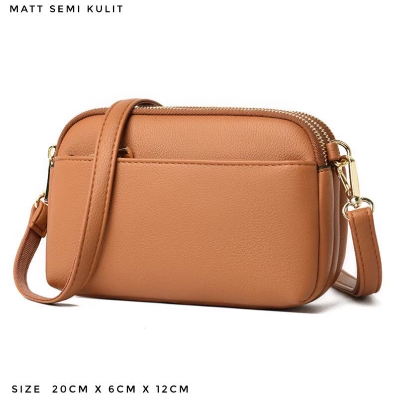 MURAH TAS WANITA SELEMPANG SLEMPANG POCKET KOTAK MINI SIMPLE MUAT BANYAK RUANG BESAR