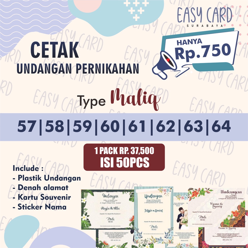 

CETAK UNDANGAN PERNIKAHAN | HARGA TERJANGKAU (Type Maliq)